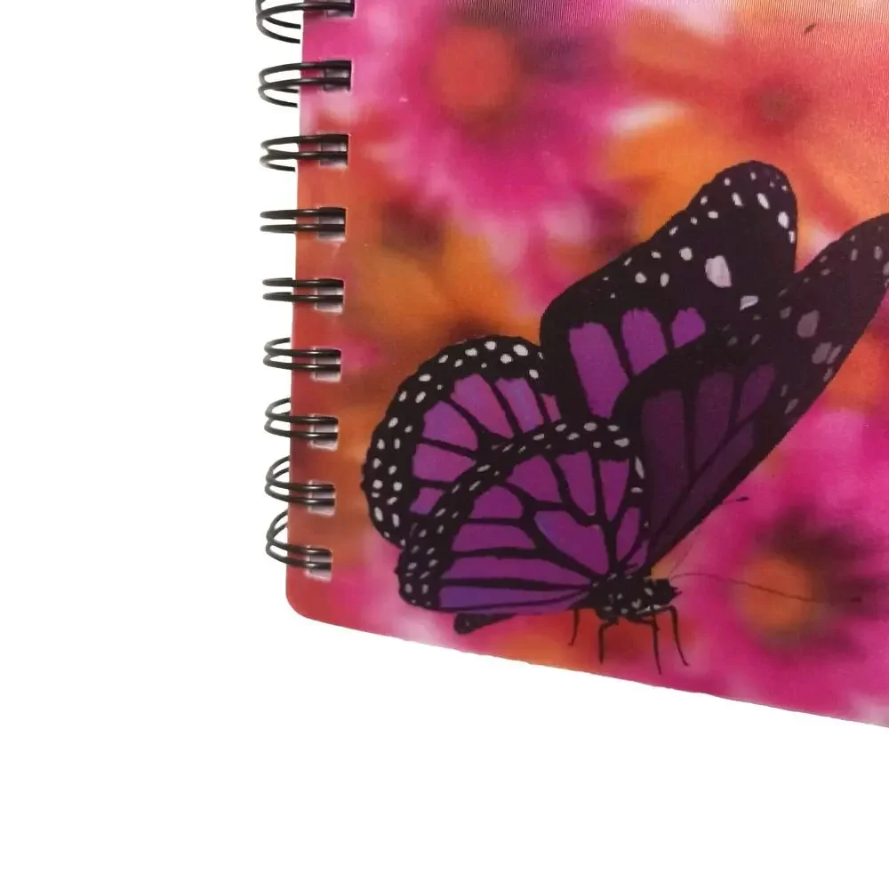 VINTAGE 2013 New!! 3D Dimension MONARCH BUTTERFLY Notebook Bohemian Artsy Hippie